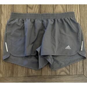 Adidas Gray Men's Running Athletic Shorts L NWT Pull On Drawstring